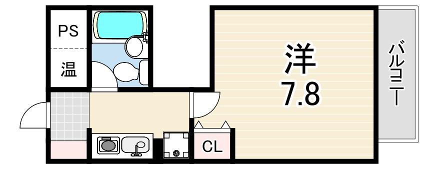 アスライフ湊川公園(1K/7階)の間取り写真