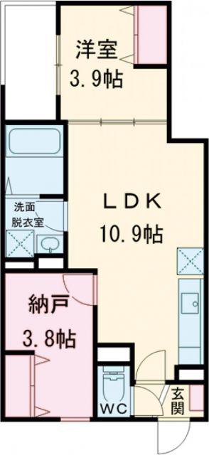 D PORTA GRANZ(1SLDK/2階)の間取り写真