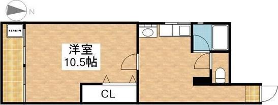 地下鉄桜通線 御器所駅 徒歩5分 3階建 築51年(1DK/3階)の間取り写真