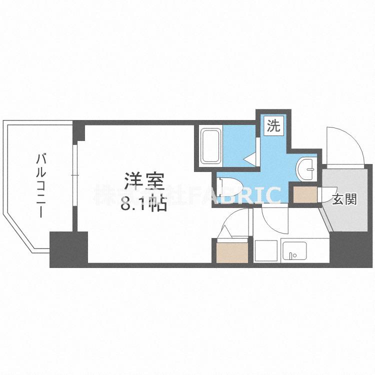 エグゼ堺筋本町(1K/6階)の間取り写真