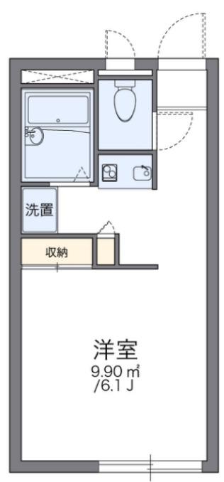 レオパレスアロー(ワンルーム/1階)の間取り写真
