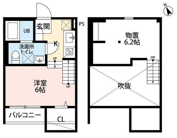 リブール(ワンルーム/1階)の間取り写真