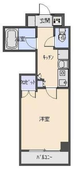 パークアベニュー鹿沼(1K/8階)の間取り写真