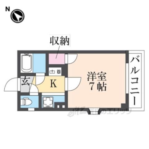 プレアール牧野(1K/3階)の間取り写真