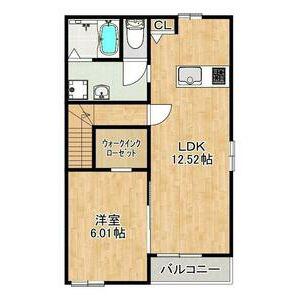 AFC RESIDENCE見付A(1LDK/2階)の間取り写真