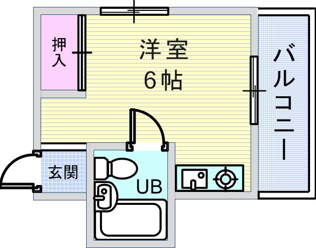 マドレハイツ(ワンルーム/4階)の間取り写真