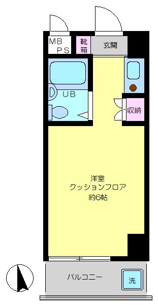 エトワール明神町(ワンルーム/7階)の間取り写真