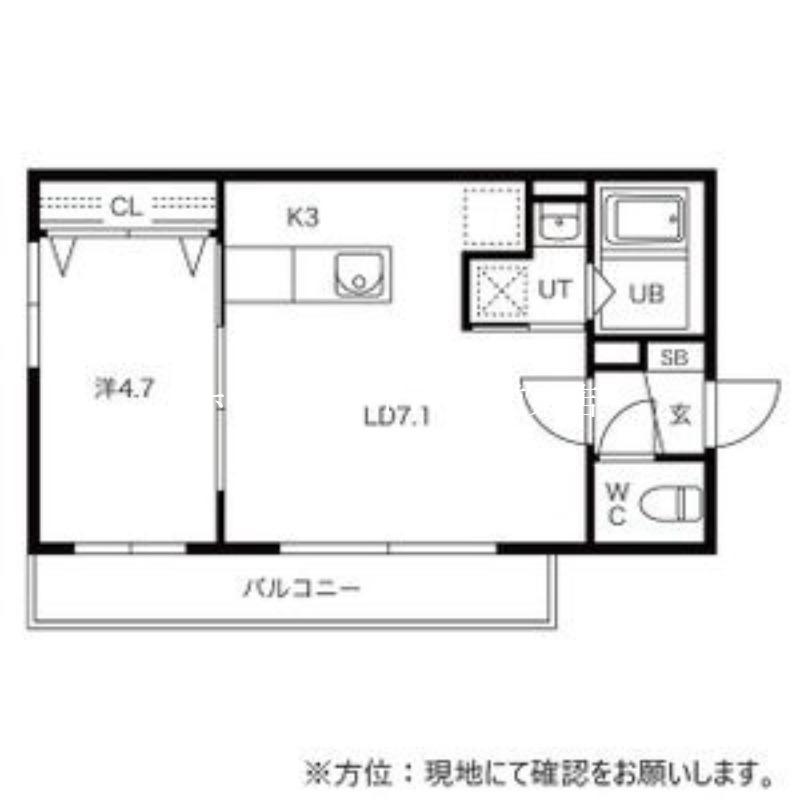 ファクター麻生(1LDK/3階)の間取り写真