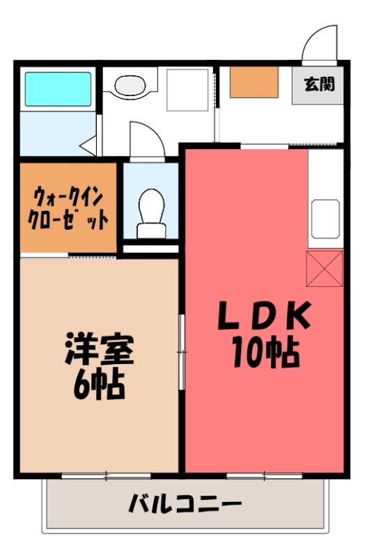 ハイツアーバン(1LDK/1階)の間取り写真