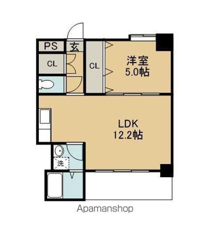 リヴィエール・トピカ(1LDK/7階)の間取り写真