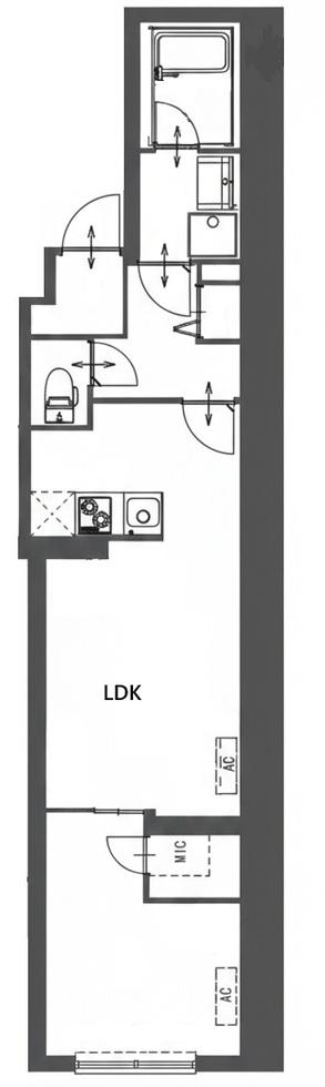 CREATIF東日暮里(1LDK/4階)の間取り写真