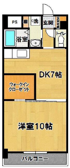 DREAM YS(1DK/3階)の間取り写真