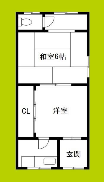 白井荘(2K/2階)の間取り写真