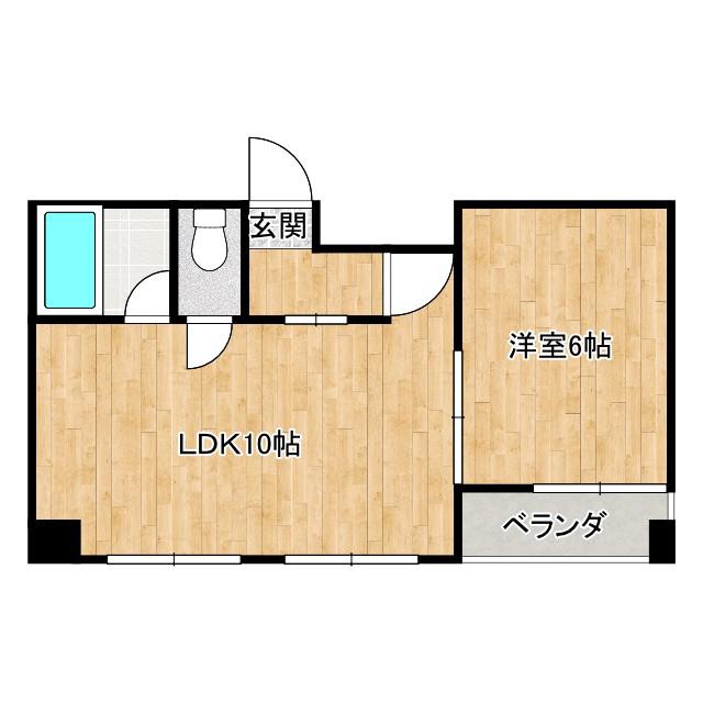 ラパンジール長堀(1LDK/8階)の間取り写真