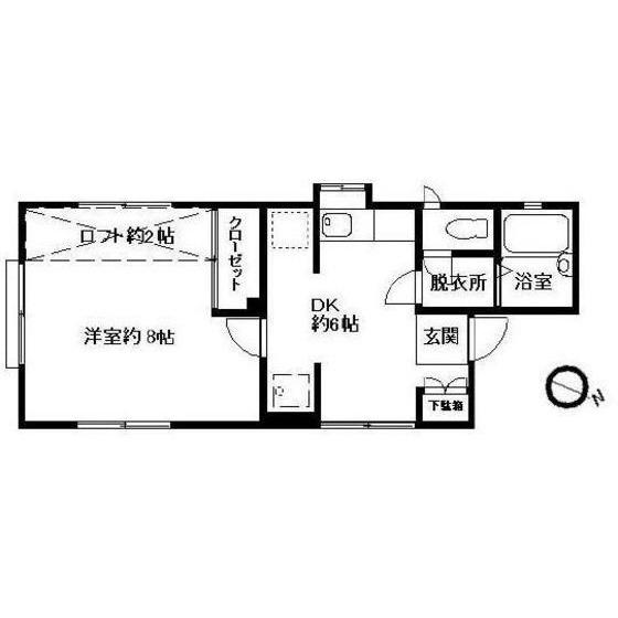ラメール用賀(1DK/3階)の間取り写真