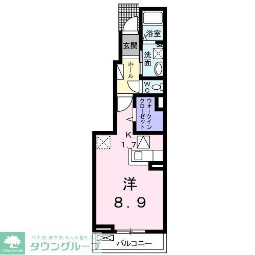 ベネフィスII(ワンルーム/1階)の間取り写真