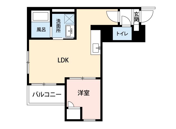 JACK HORENII(1LDK/1階)の間取り写真