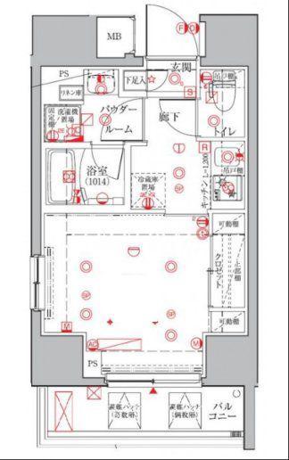 クレイシアIDZ三田(1K/3階)の間取り写真