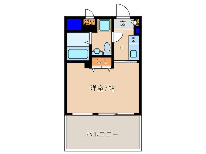 ベラジオ四条烏丸(1K/8階)の間取り写真