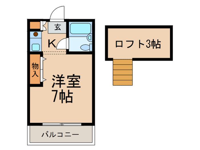 コーヨーコーポ(1K/2階)の間取り写真
