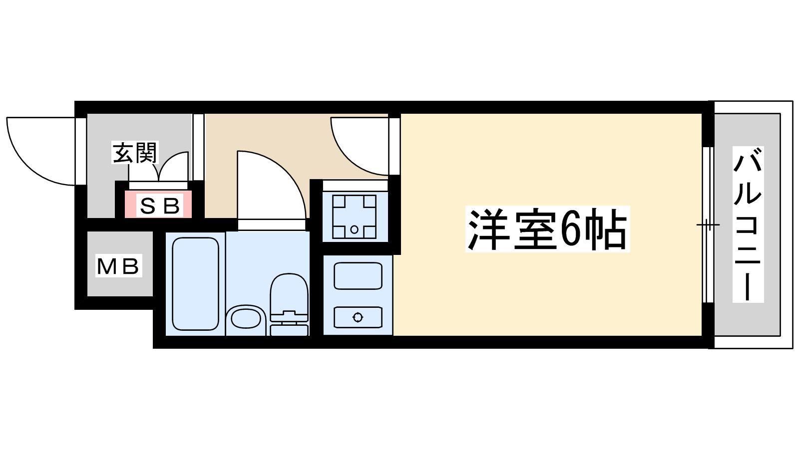 ライオンズマンション新大阪第3(ワンルーム/15階)の間取り写真