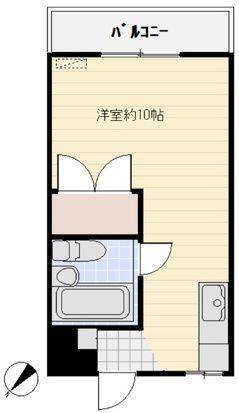 ホワイトハウス(1K/2階)の間取り写真