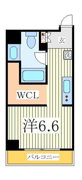 ART APARTMENT IN OOTAKA‐NO‐MORI(ワンルーム/6階)の間取り写真