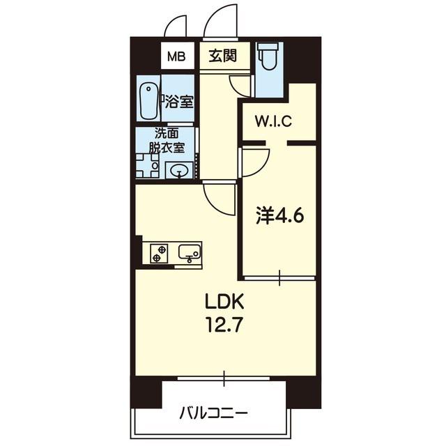 ステラクレロ(1LDK/7階)の間取り写真