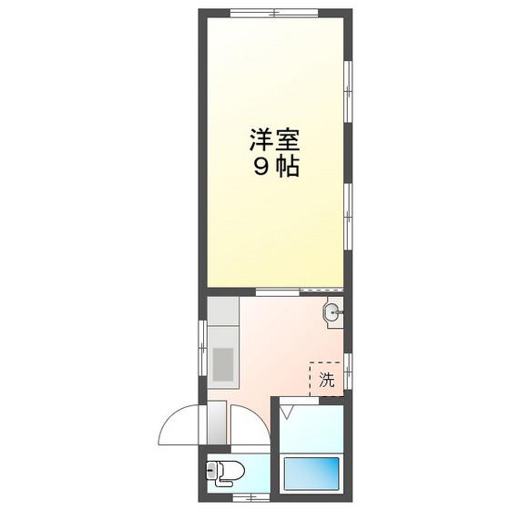 コーポプラスパーチャ A(1K/1階)の間取り写真