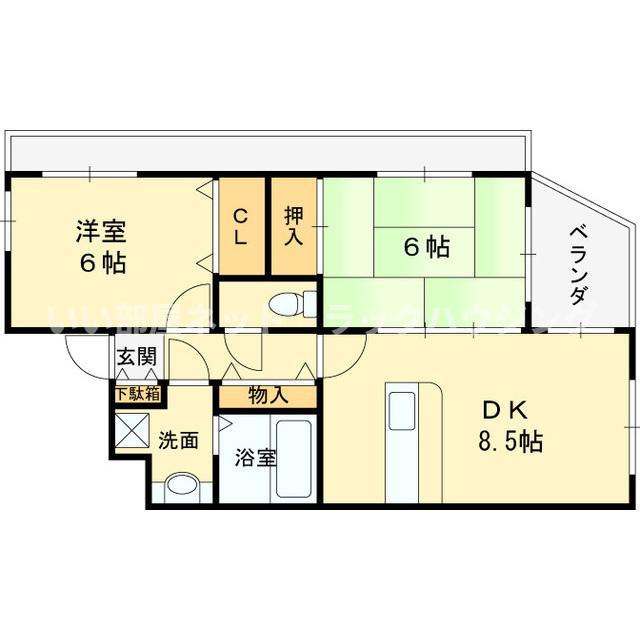 ANNEX DEVOTE(2DK/4階)の間取り写真
