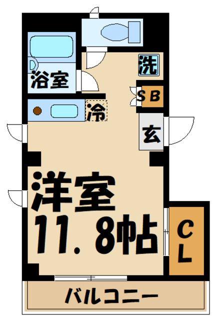 シャトルセキヤ(ワンルーム/2階)の間取り写真