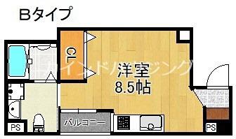 オリエントシティ・K(ワンルーム/3階)の間取り写真