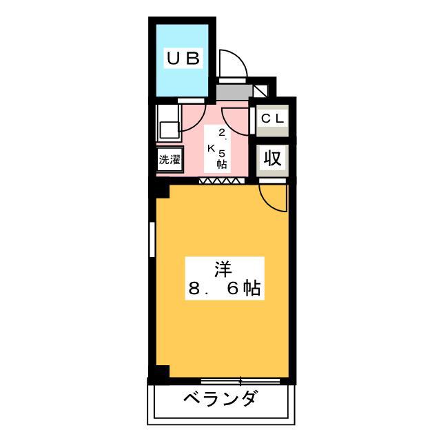 リエス岐阜元町(1K/5階)の間取り写真