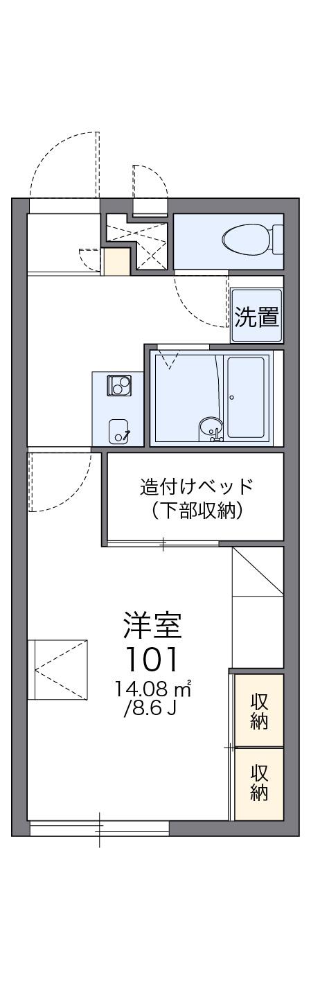 レオパレスISABE(1K/1階)の間取り写真