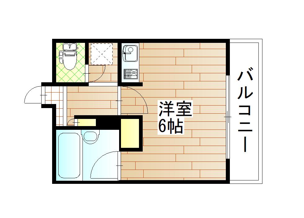 ノーブルシティ(ワンルーム/3階)の間取り写真