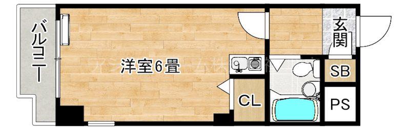 ラ・メゾンデ堺(ワンルーム/7階)の間取り写真