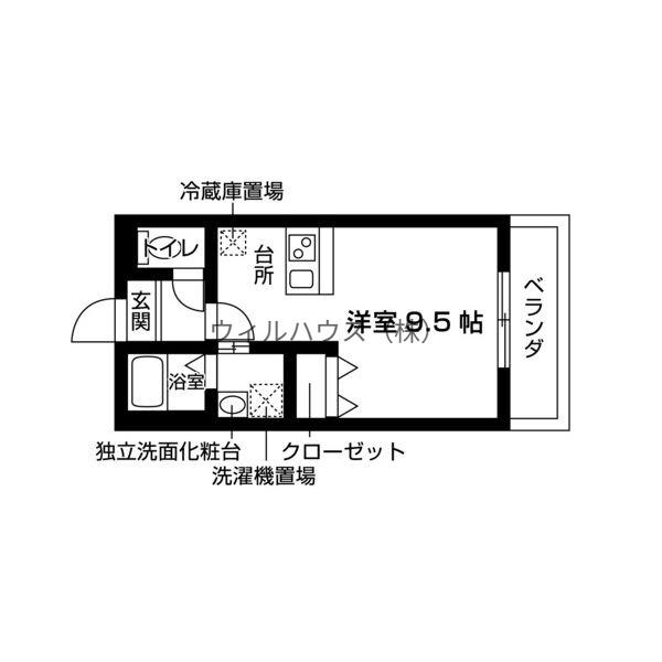 NAGEOIRE(1K/3階)の間取り写真