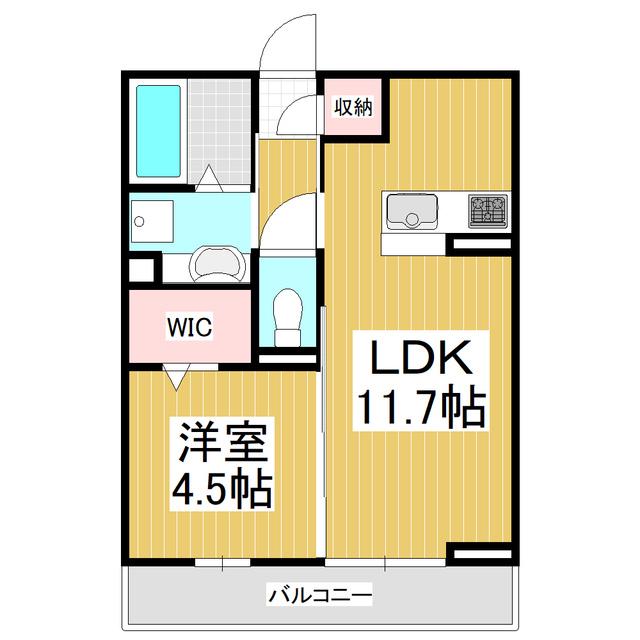 コンフォーティア白板D-ROOMII(1LDK/2階)の間取り写真