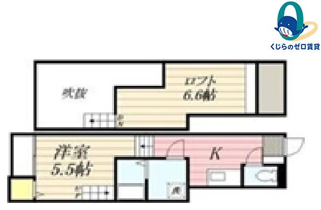 SOLATIO鳥羽見(1K/2階)の間取り写真