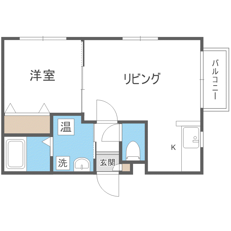 リュクス元町(1LDK/3階)の間取り写真