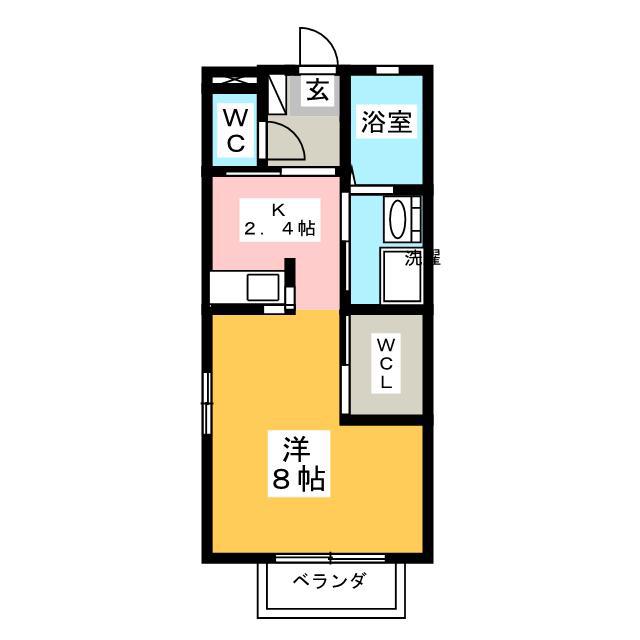 サンライツ(ワンルーム/2階)の間取り写真