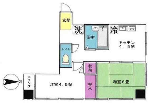 永瀬ビル(2K/3階)の間取り写真