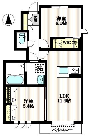 FELI・STA(2LDK/1階)の間取り写真