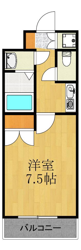 ウィンベル綱島(1K/2階)の間取り写真