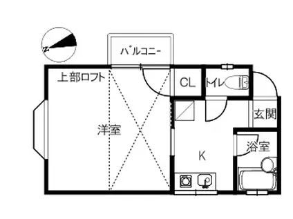 ロフトボーイ(1K/1階)の間取り写真