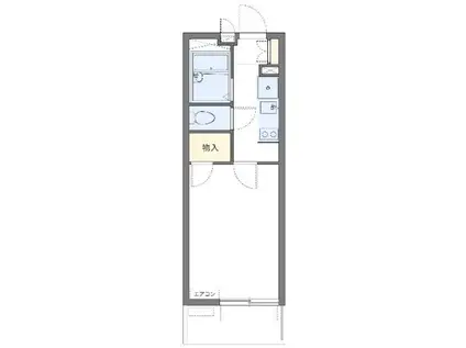 レオパレスひすい(1K/2階)の間取り写真