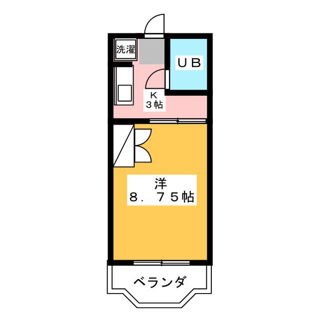 サンビレッジ(1K/1階)の間取り写真