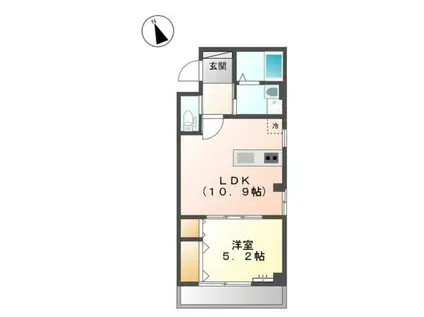 ROOFER(1LDK/3階)の間取り写真