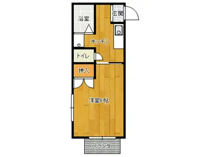 PAL HOUSE(1K/1階)の間取り写真