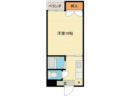 ドリーム(1K/3階)の間取り写真